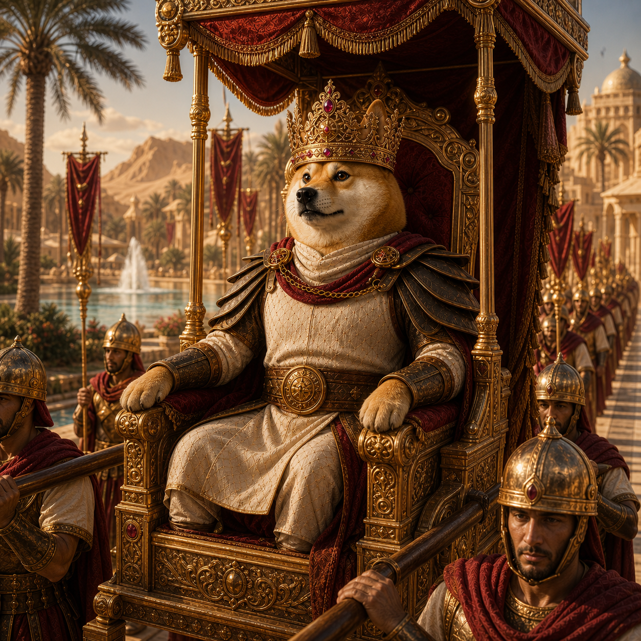 Dogeus Maximus in a desert royal procession